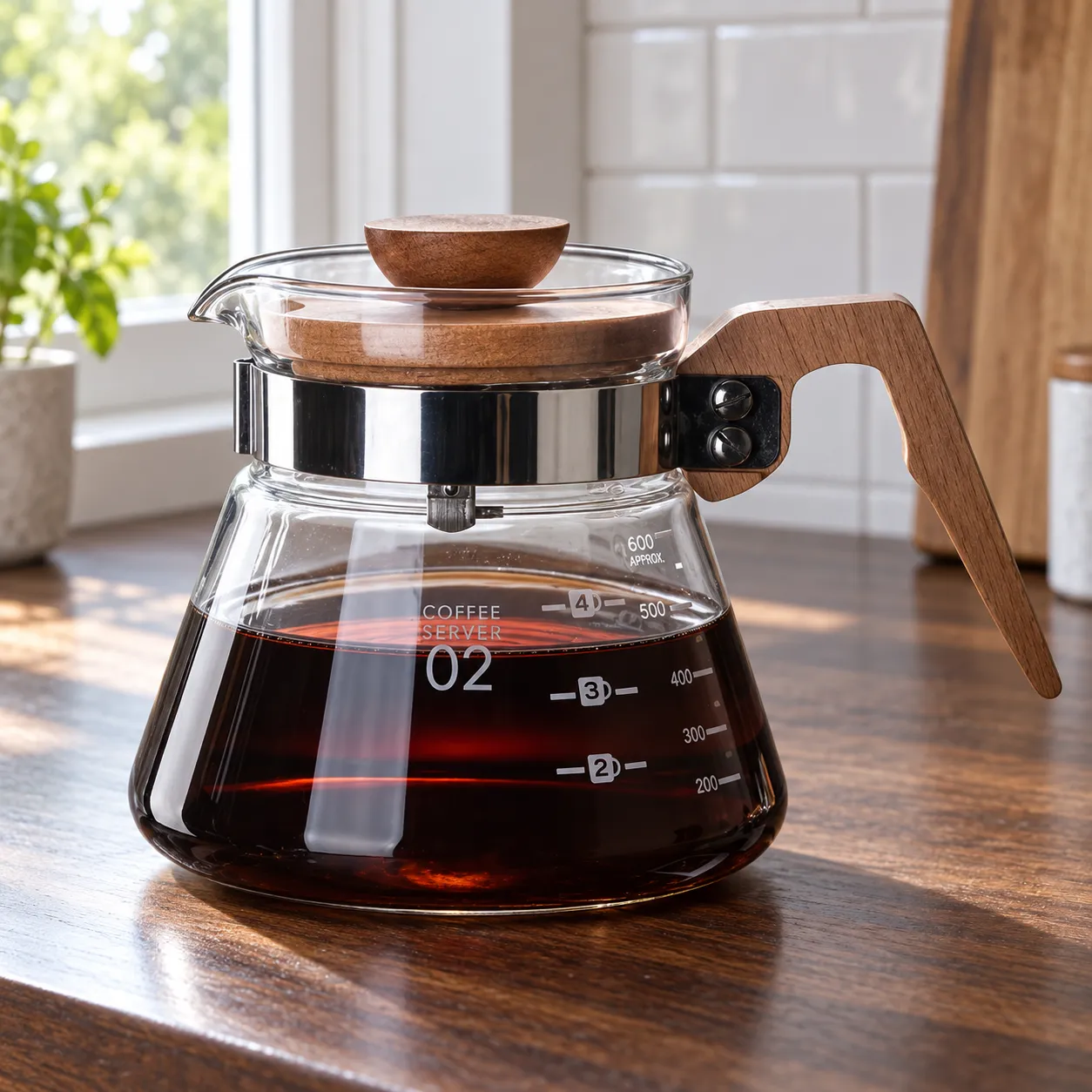 Glass Coffee Server, Clear glass · 600 ml: complete selected product in a kitchen